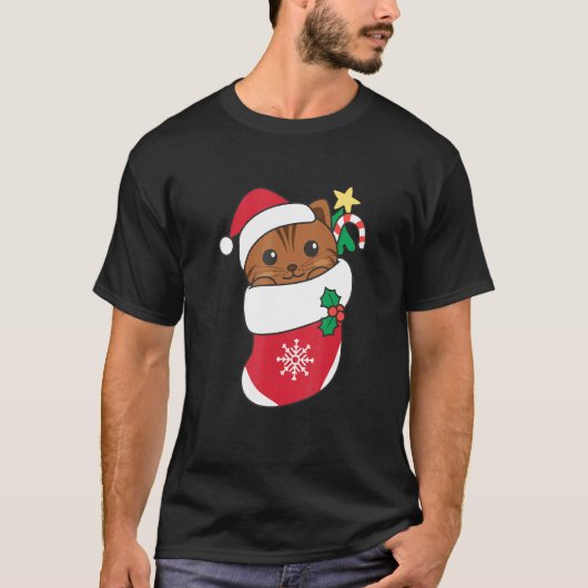 T-shirt Joli Chat Pour Noël Chat 8 (Devant)