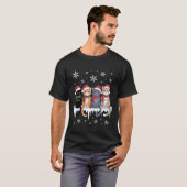 T-shirt Joli Chat Renne Noël (Devant entier)