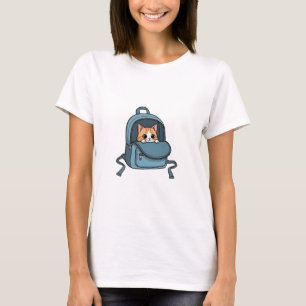T-shirt Joli chat tigré orange qui regarde par-dessus un s