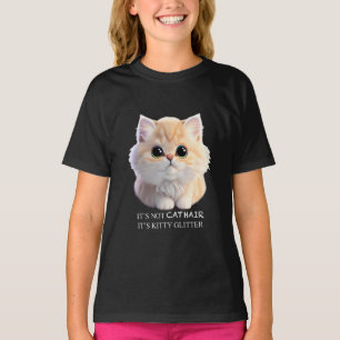 T-shirt Joli chaton orange et blanc duveteux