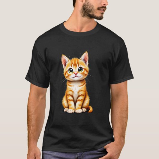 T-shirt Joli chaton réaliste (Devant)