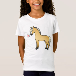 T-Shirt Joli Cheval norvégien Fjord Illustration & Coeur