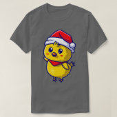 T-shirt Joli Chick avec Casquette Et Écharpe Waving Main C (Design devant)