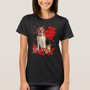 T-shirt Joli chien Beagle drôle coeur Saint-Valentin Chien