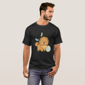 T-shirt Joli Chien Brown Et Boule (Devant entier)