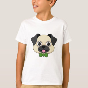 T-shirt Joli chien Carlin avec Papillon