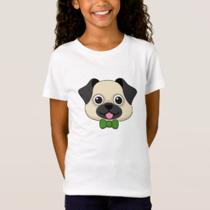 T-Shirt Joli chien Carlin avec Papillon