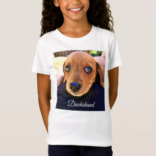 T-Shirt Joli chien chiot Brown Dachshund