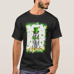 T-shirt Joli chien Husky Saint-Patrick jour de la Saint-Pa