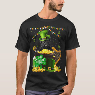 T-shirt Joli chien pug trèfle Saint-Patrick jour chien irl