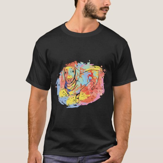 T-shirt Joli chien teckel (Devant)