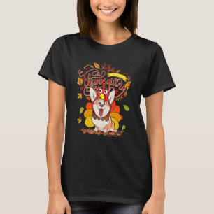 T-shirt Joli chiot Corgi Joyeux Thanksgiving Dinde Chien C