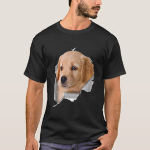 T-shirt Joli Chiot Golden Retriever Face Golden Retriever