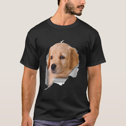 T-shirt Joli Chiot Golden Retriever Face Golden Retriever (Devant)