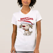 T-shirt Joli chiot Joyeux Noël (Devant)