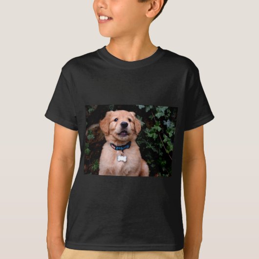 T-shirt Joli chiot photo Golden Retriever Puppy (Devant)