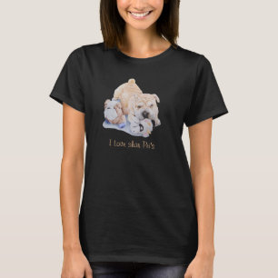 T-shirt joli chiot shar pei portrait de chien avec slogan