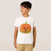 T-shirt Joli Citrouille d'Halloween Jack-O-Lantern (Devant entier)