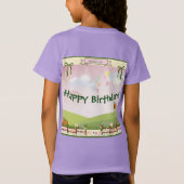 T-Shirt Joli Citrouille violet Patch Princess Girl's B'day (Dos)