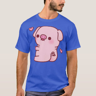 T-shirt Joli Cochon De Chubby Avec Gros Boutons