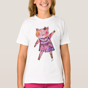 T-shirt Joli Cochon De Danse Whimsical