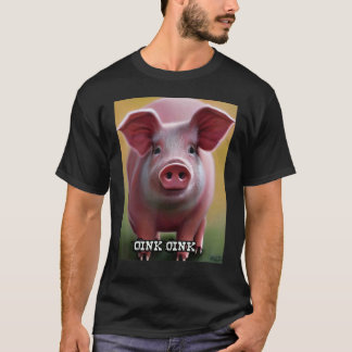 T-shirt Joli Cochon Piggie Rose Rose 19