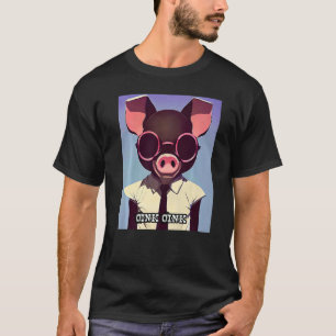 T-shirt Joli Cochon Piggie Rose Rose 21