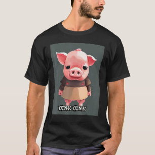 T-shirt Joli Cochon Piggie Rose rose 23