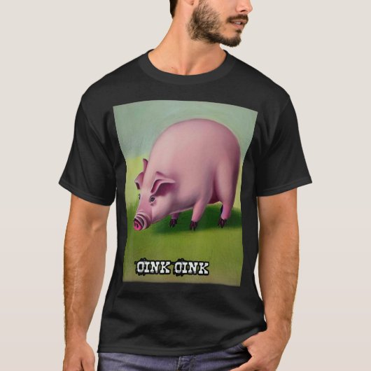 T-shirt Joli Cochon Piggie Rose Rose 25 (Devant)