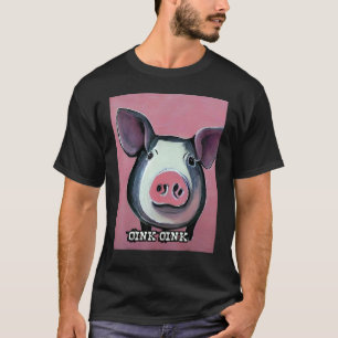T-shirt Joli Cochon Piggie Rose Rose 29