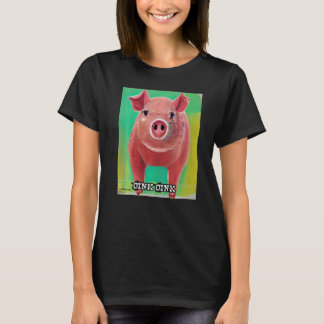 T-shirt Joli Cochon Piggie Rose rose 32