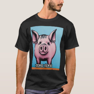 T-shirt Joli Cochon Piggie Rose rose 41