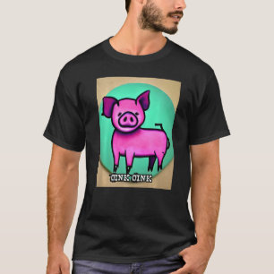 T-shirt Joli Cochon Piggie Rose rose 41