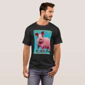 T-shirt Joli Cochon Piggie Rose rose 44 (Devant entier)