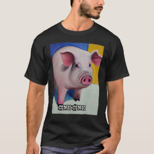 T-shirt Joli Cochon Piggie Rose rose 45