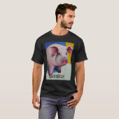 T-shirt Joli Cochon Piggie Rose rose 45 (Devant entier)