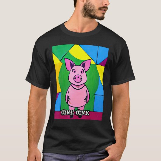 T-shirt Joli Cochon Piggie Rose rose 46 (Devant)