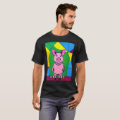 T-shirt Joli Cochon Piggie Rose rose 46 (Devant entier)