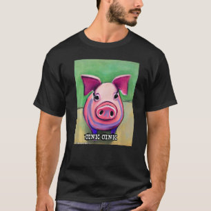 T-shirt Joli Cochon Piggie Rose rose 58