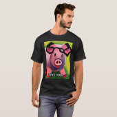 T-shirt Joli Cochon Piggie Rose rose 65 (Devant entier)