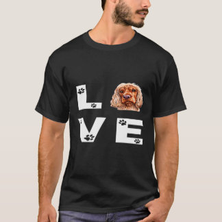 T-shirt Joli Cocker Anglais Spaniel Chien Chien Chien Pupp