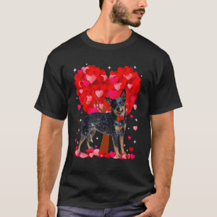 T-shirt Joli cœur de chien de bétail australien pour la Sa