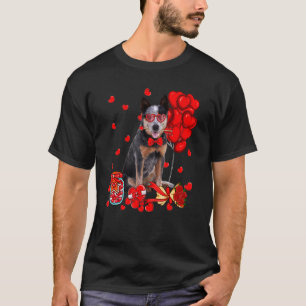 T-shirt Joli Cœur de Chien de Bétail Australien pour la Sa