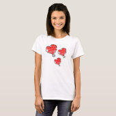 T-shirt Joli cœur rouge bulle (Devant entier)