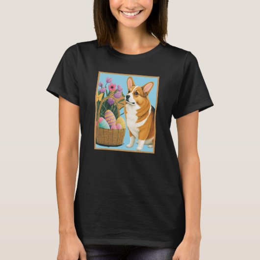 T-shirt Joli Corgi de Pâques (Devant)
