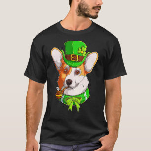 T-shirt Joli Corgi Pub Irlandais Amoureux du Trèfle St Pat