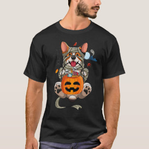 T-shirt Joli costume d'Halloween Mummy Chien Corgi Gallois