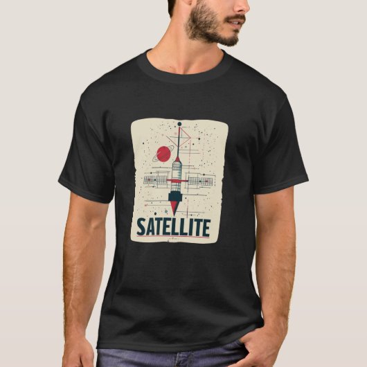 T-shirt Joli costume satellite pour les amateurs d'espace (Devant)