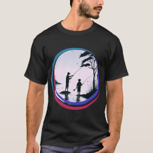 T-shirt Joli cottagecore chat va à la pêche