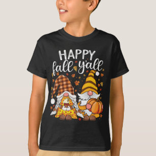 T-shirt Joli couple gnomes avec épice citrouille Fall Yall